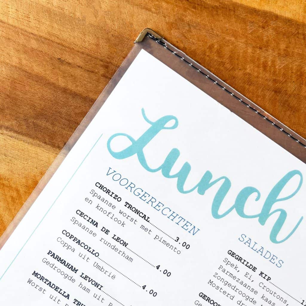 Welke soorten menukaarten zijn er