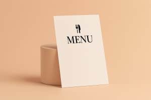 Zelf menukaart ontwerpen